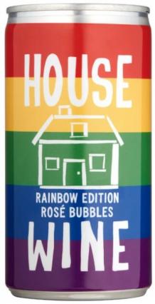 House Wine Rainbow Edition Rose Bubbles Mini Can (200ml cans) (200ml cans)